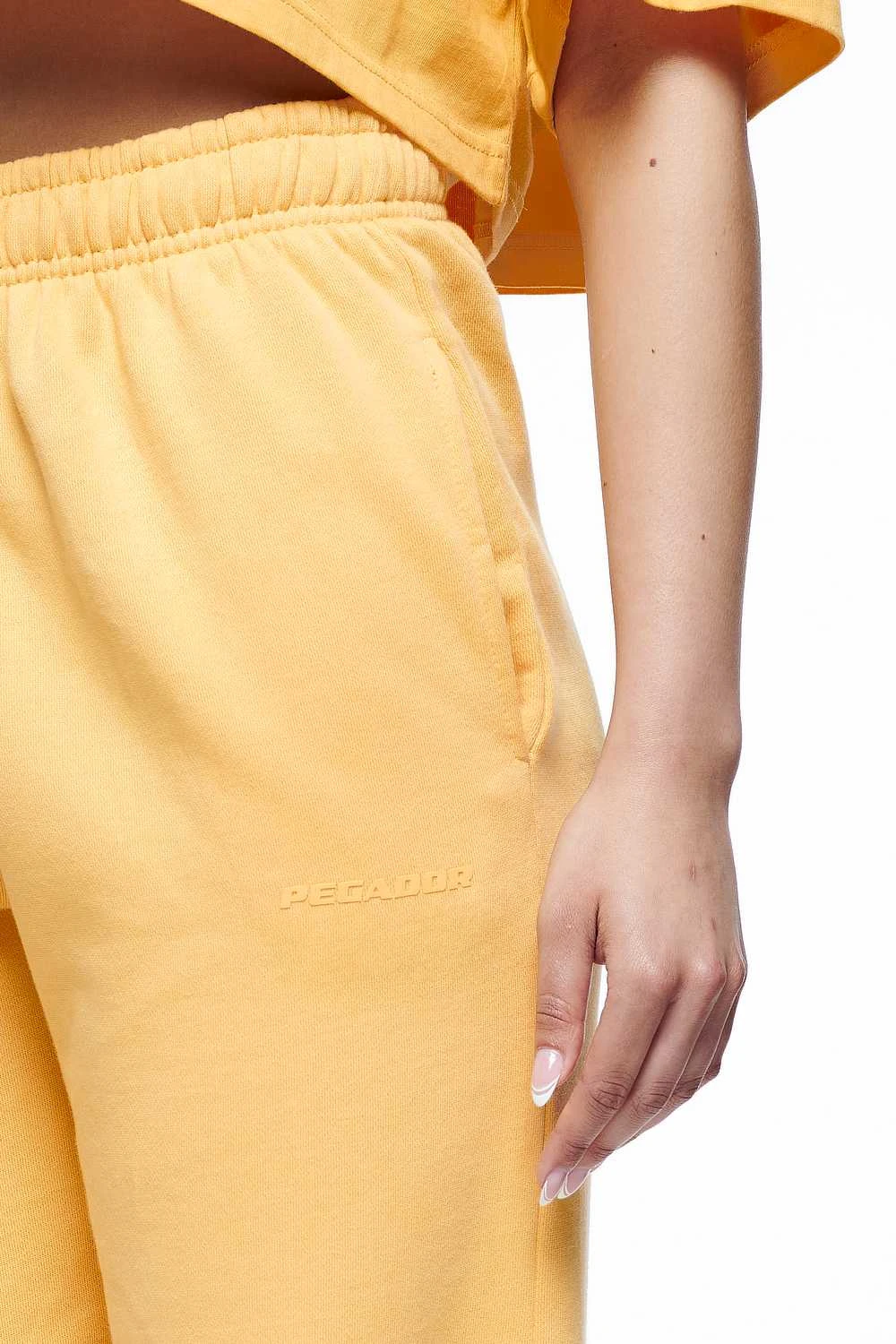 Villa High Waisted Sweat Pants Vintage Washed Golden Sun Gum - Image 5