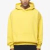 Logo Oversized Hoodie Vintage Washed Solar Yellow Gum