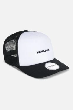 Logo Baseball Trucker Cap White Black