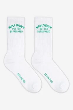 Naia Socks White Peppermint Green
