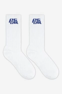 Narson Socks White Retro Blue
