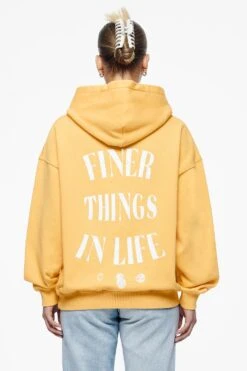 Roma Oversized Hoodie Vintage Washed Golden Sun