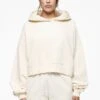 Salita Oversized Cropped Hoodie Vintage Washed Unbleached Gum
