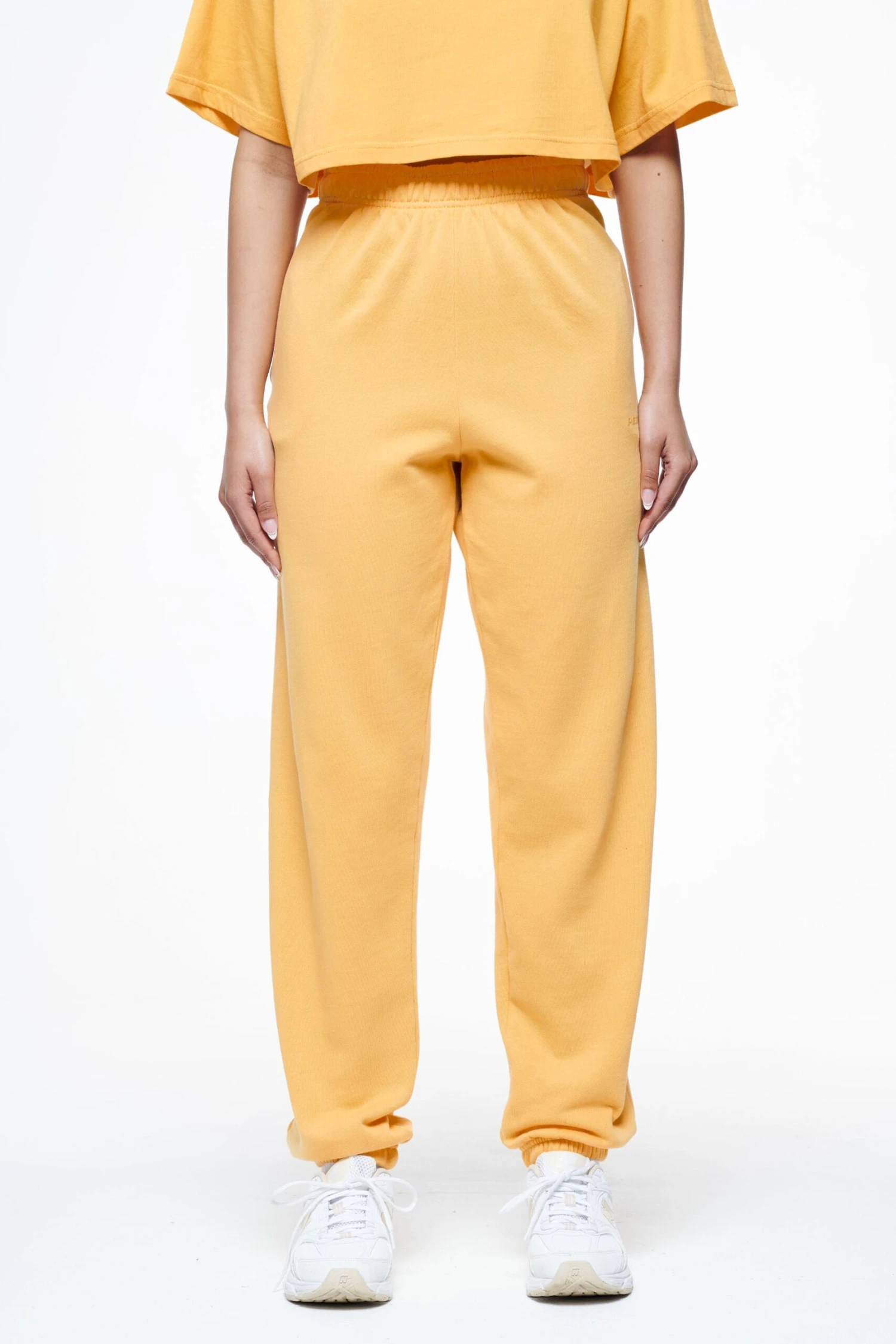 Villa High Waisted Sweat Pants Vintage Washed Golden Sun Gum - Image 3