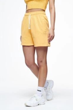 Umbria High Waisted Shorts Vintage Washed Golden Sun Gum