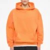 Logo Oversized Hoodie Vintage Washed Sunrise Orange Gum
