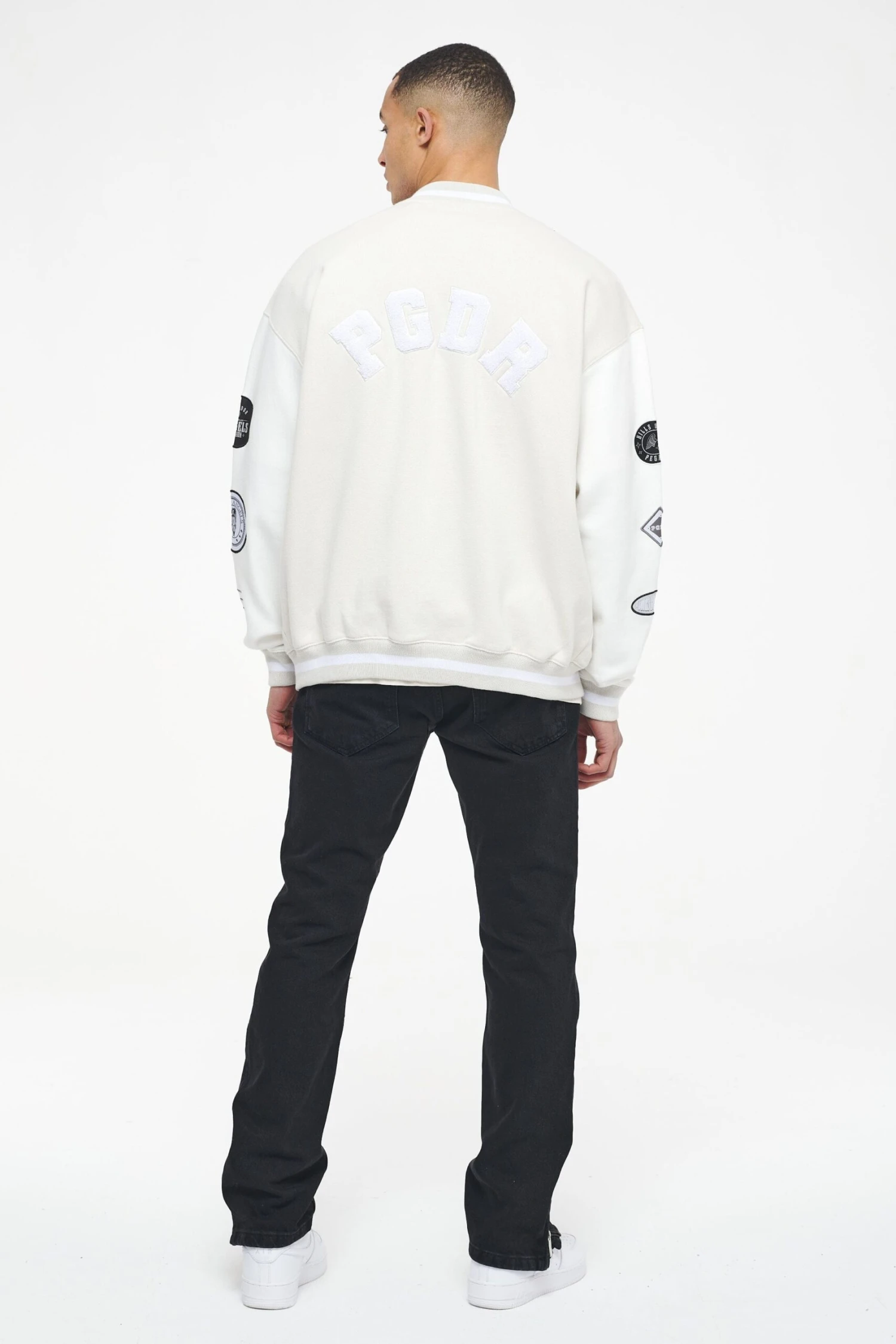 Yardley Varsity Jacket Washed Angels Cream Bright White - Image 2