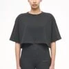 Layla Oversized Cropped Tee Vintage Washed Iron Grey Gum