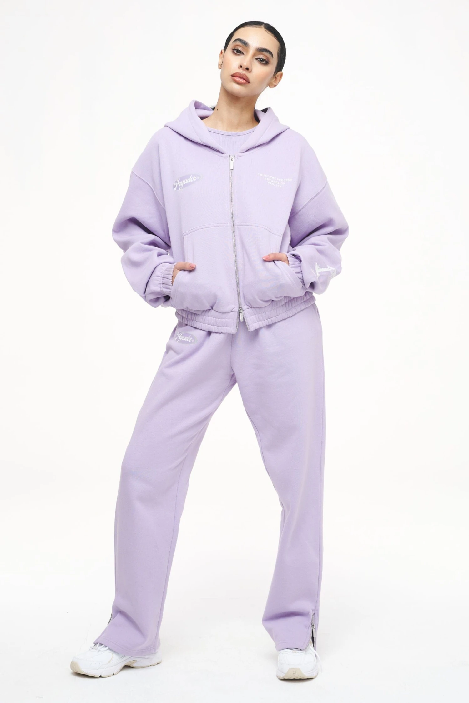 Olvera Straight Sweat Pants Vintage Washed Purple Paste - Image 2