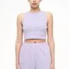 Ayla Crop Top Vintage Washed Purple Paste