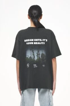 Jay Oversized Tee Vintage Washed Iron Grey