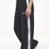 Karia Loose Track Pants Black Angels Cream