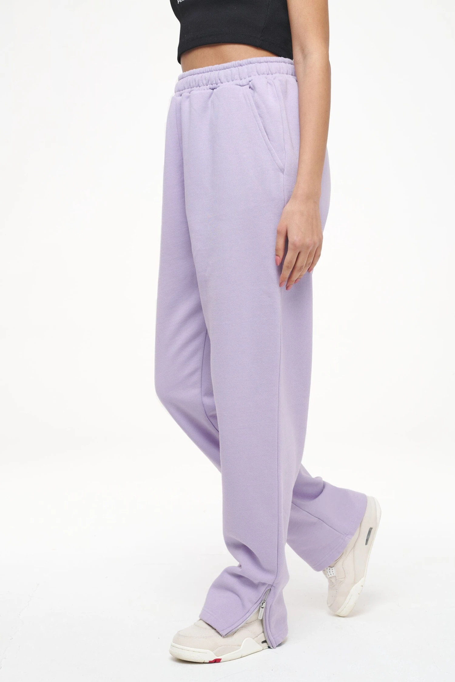 Olvera Straight Sweat Pants Vintage Washed Purple Paste - Image 3