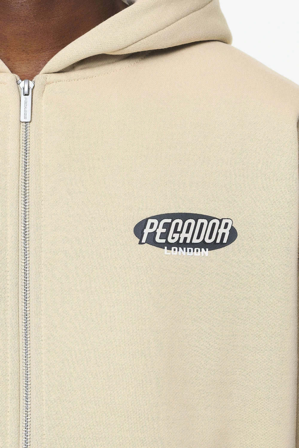 County Oversized Sweat Jacket Vintage Washed Kingdom Beige - Image 6