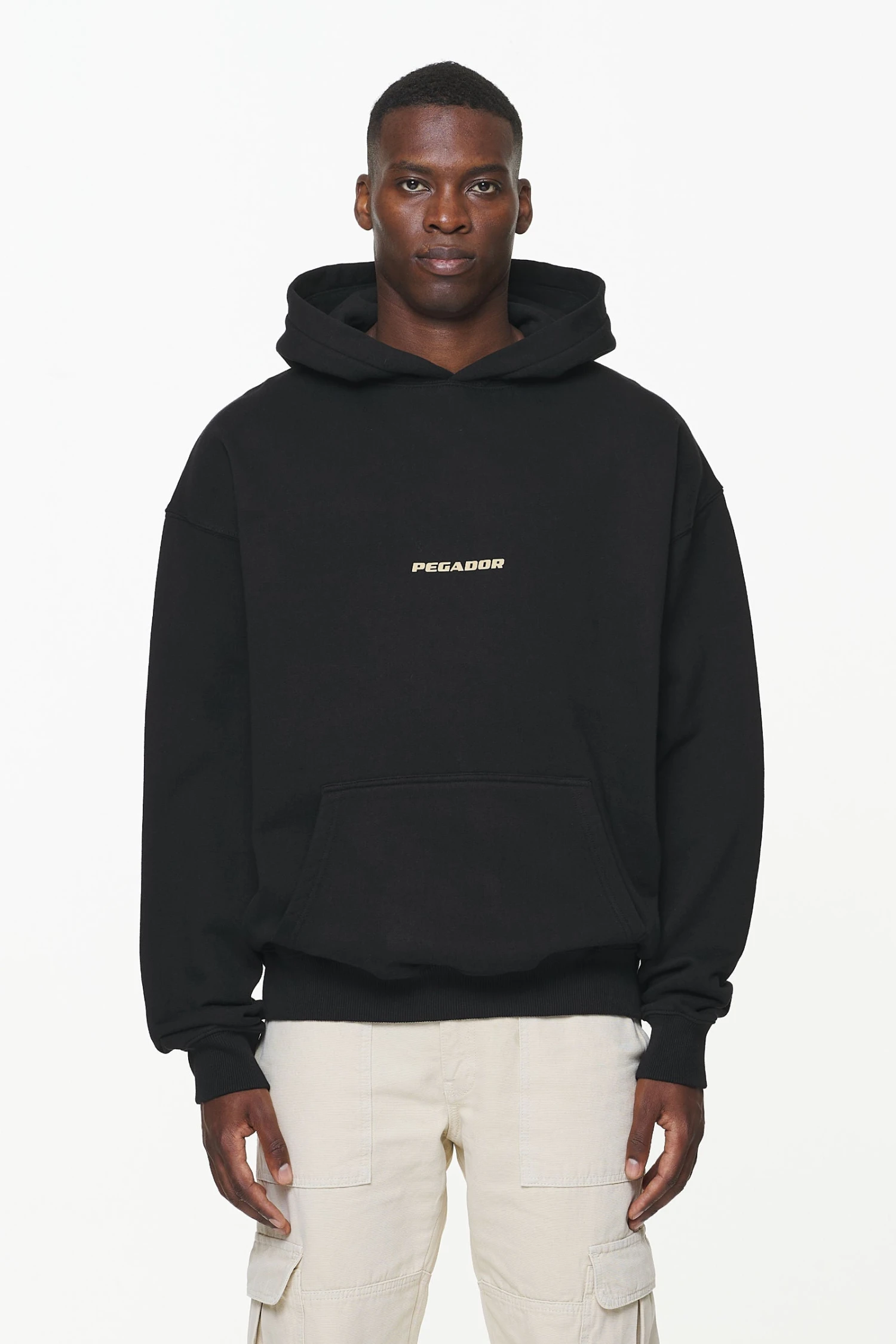 Colne Logo Oversized Hoodie Vintage Washed Onyx Black Gum - Image 3