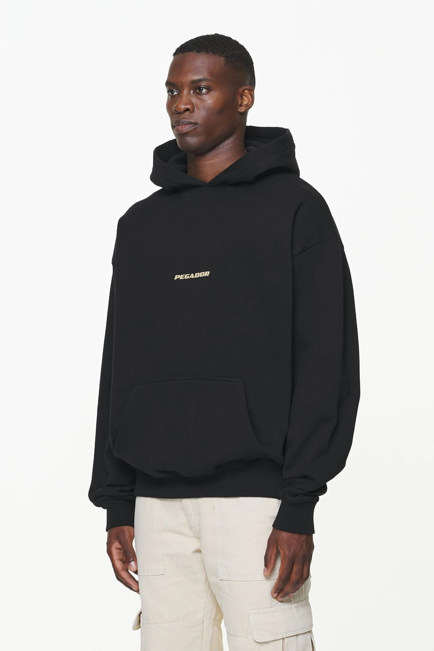 Colne Logo Oversized Hoodie Vintage Washed Onyx Black Gum - Image 4