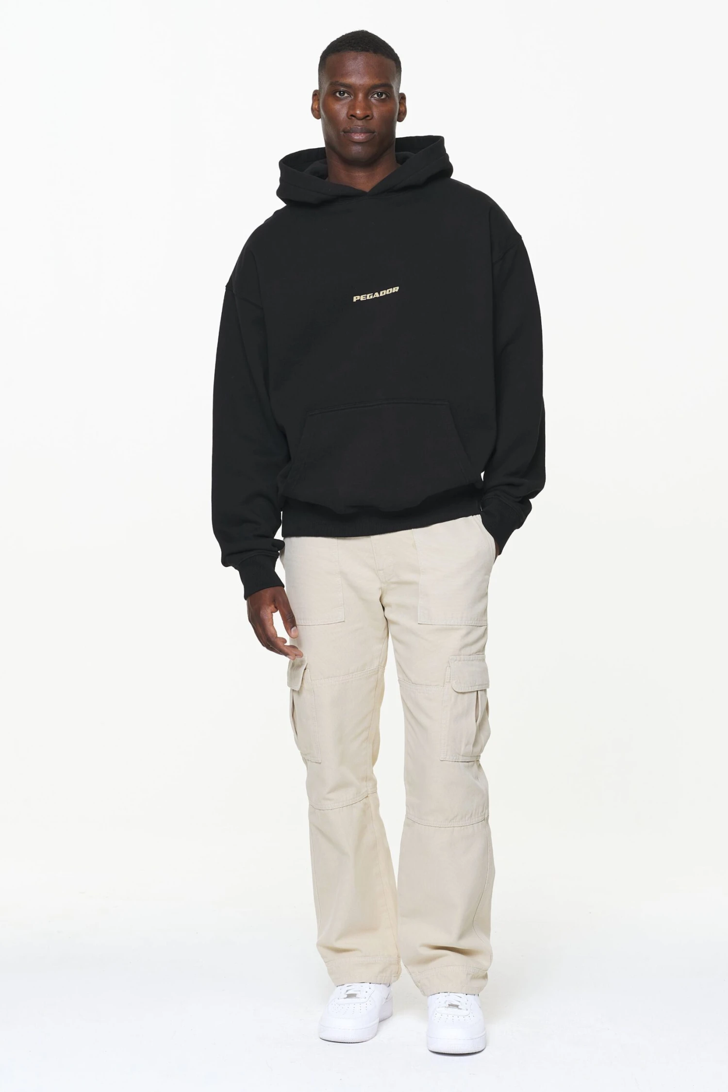 Colne Logo Oversized Hoodie Vintage Washed Onyx Black Gum - Image 2