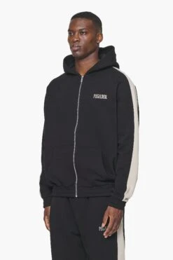 Aytoun Raglan Sweat Jacket Vintage Washed Onyx Black