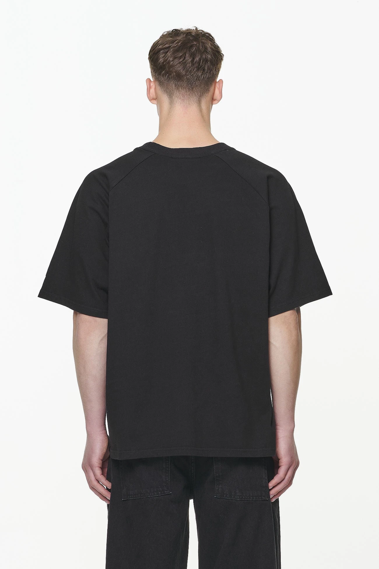 Trafford Raglan Boxy Tee Vintage Washed Onyx Black - Image 4