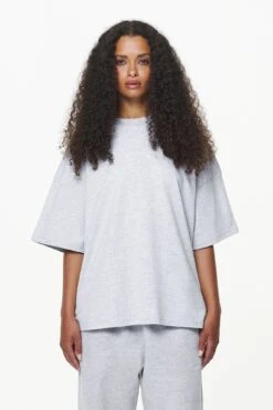 Thames Heavy Oversized Tee Grey Melange