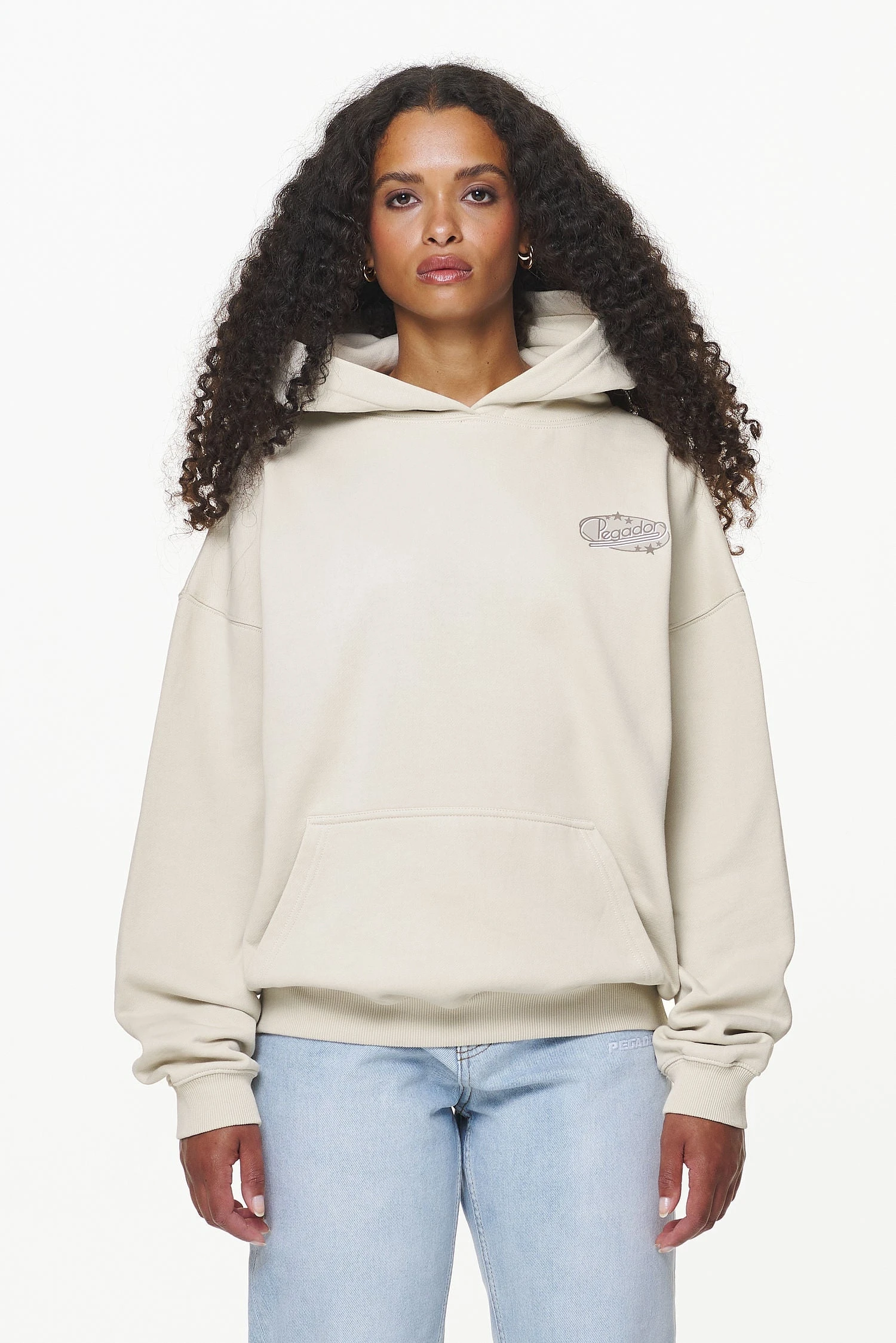 Savile Oversized Hoodie Vintage Washed Bone White - Image 3