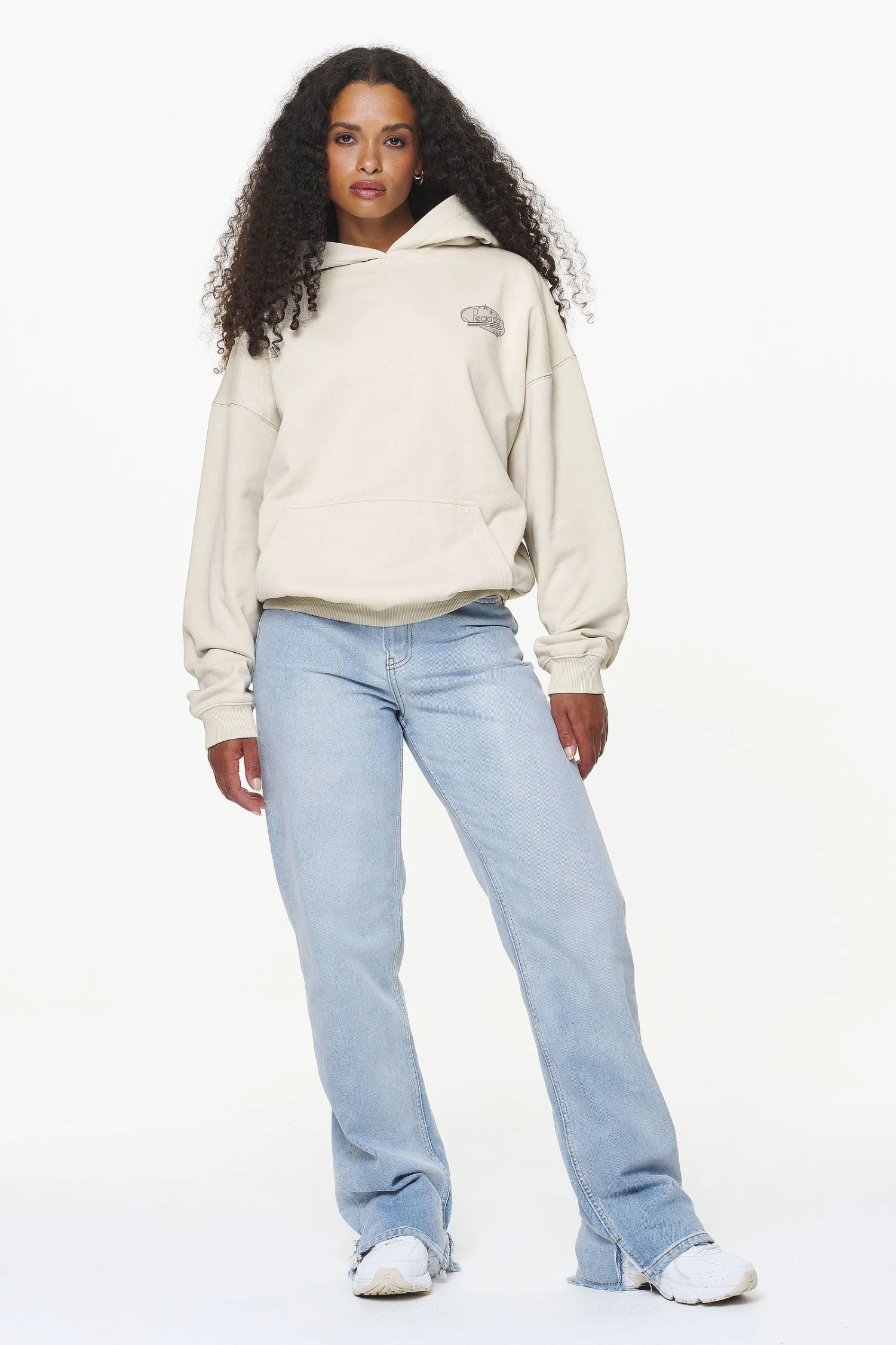 Savile Oversized Hoodie Vintage Washed Bone White - Image 2