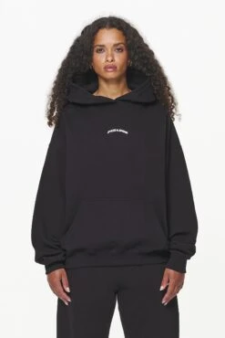Camberwell Logo Oversized Hoodie Black