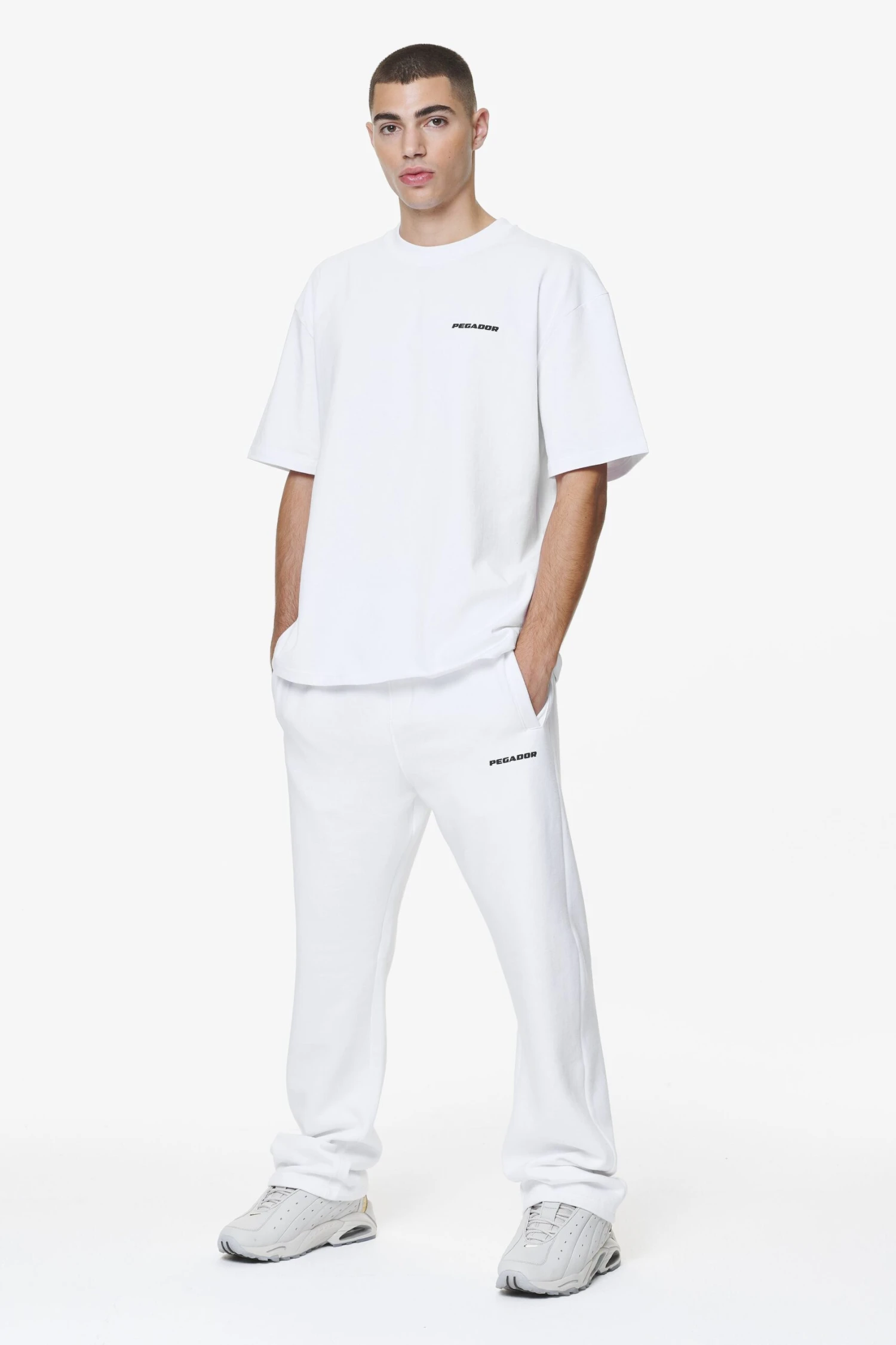 Logo Wide Sweat Pants White Gum - Image 2