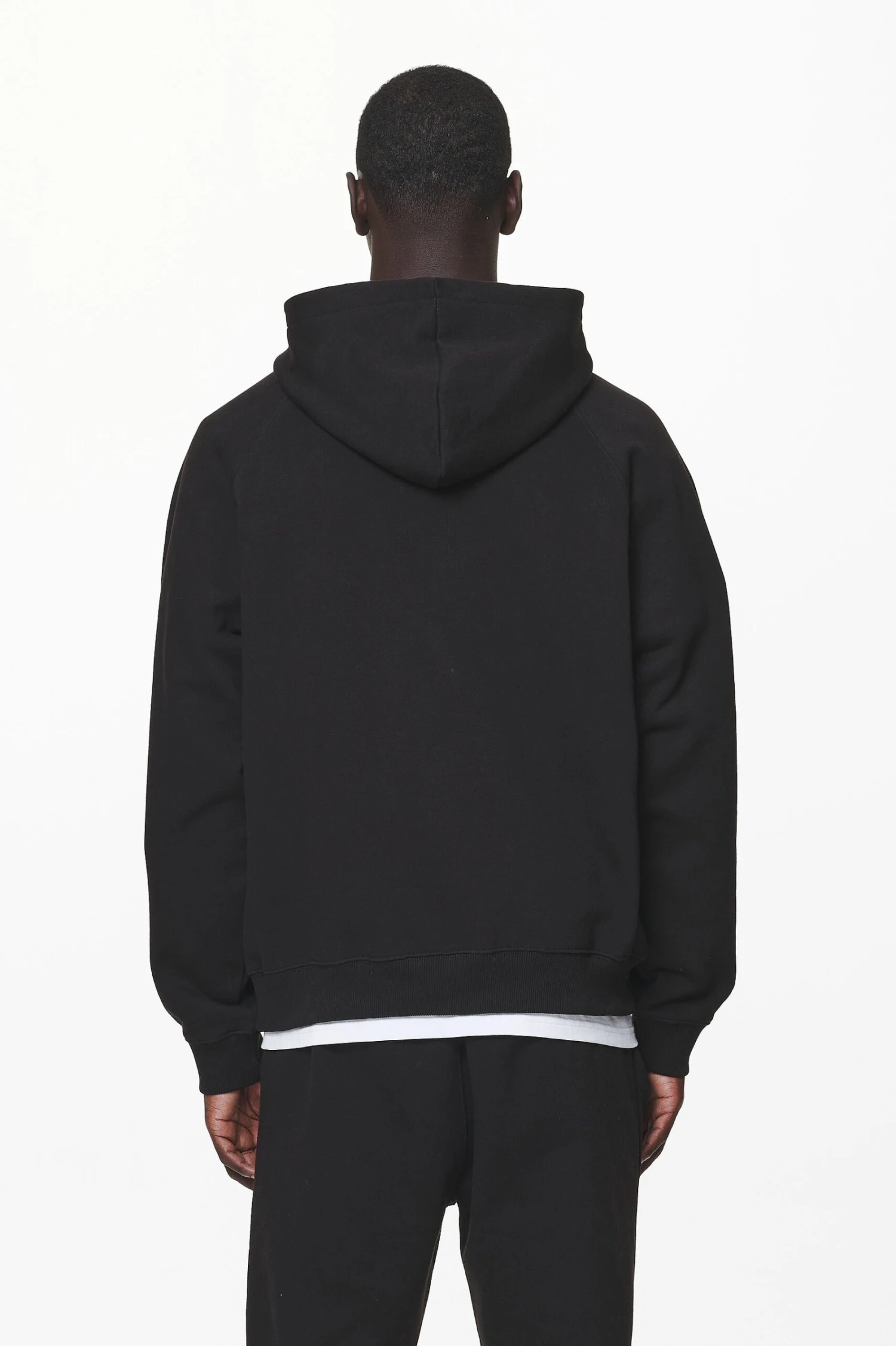 Logo Oversized Halfzip Hoodie Black Gum - Image 4
