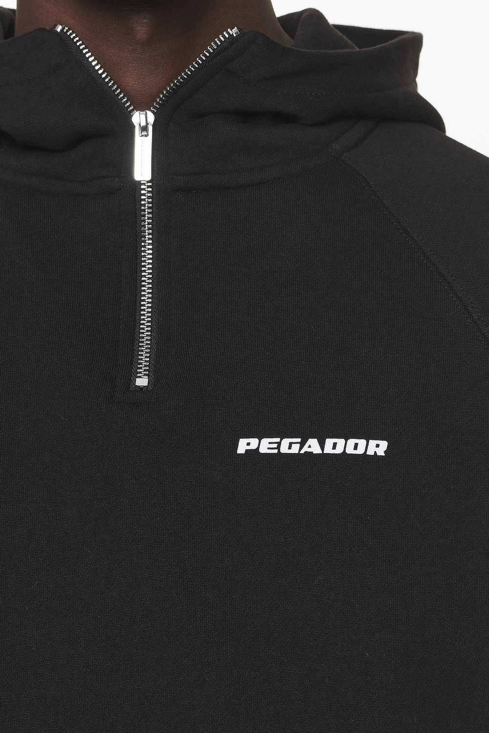 Logo Oversized Halfzip Hoodie Black Gum - Image 5