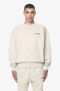Logo Oversized Sweater Washed Dust Cream Gum