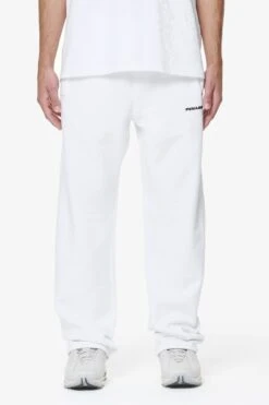 Logo Wide Sweat Pants White Gum