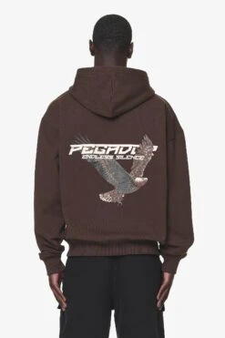 Fenton Oversized Sweat Jacket Washed Oak Brown