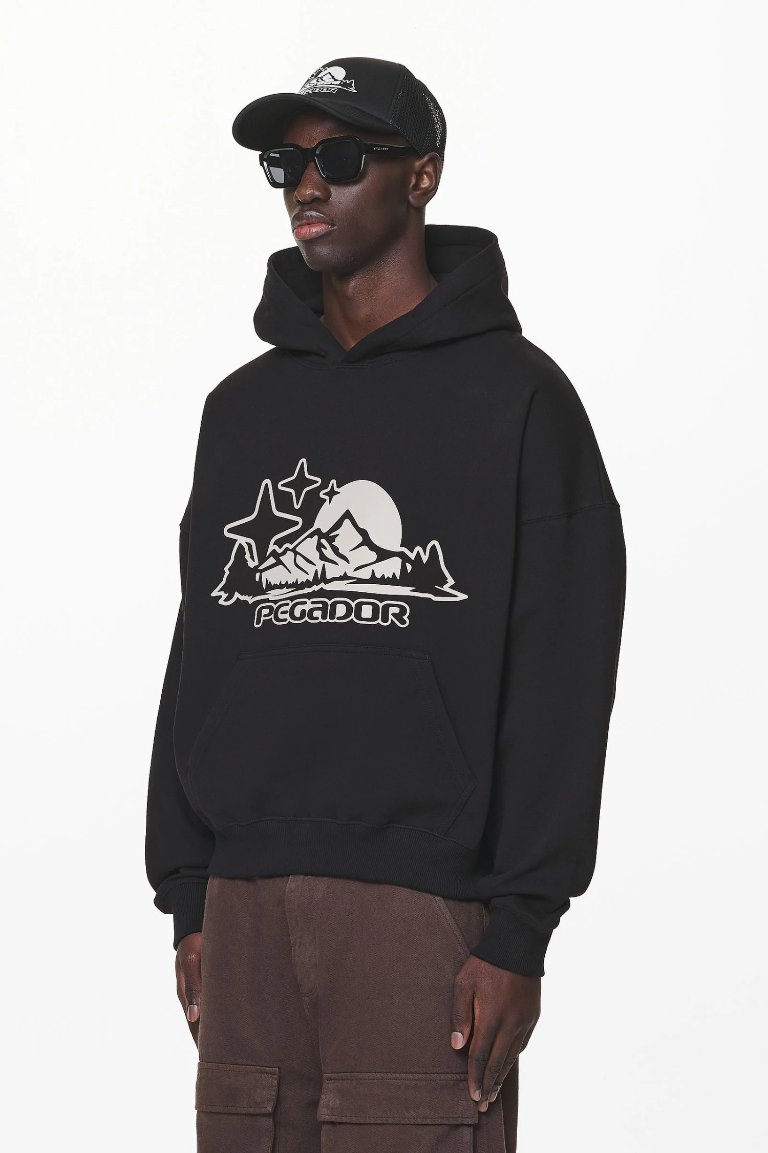 Pansy Boxy Hoodie Black - Image 3