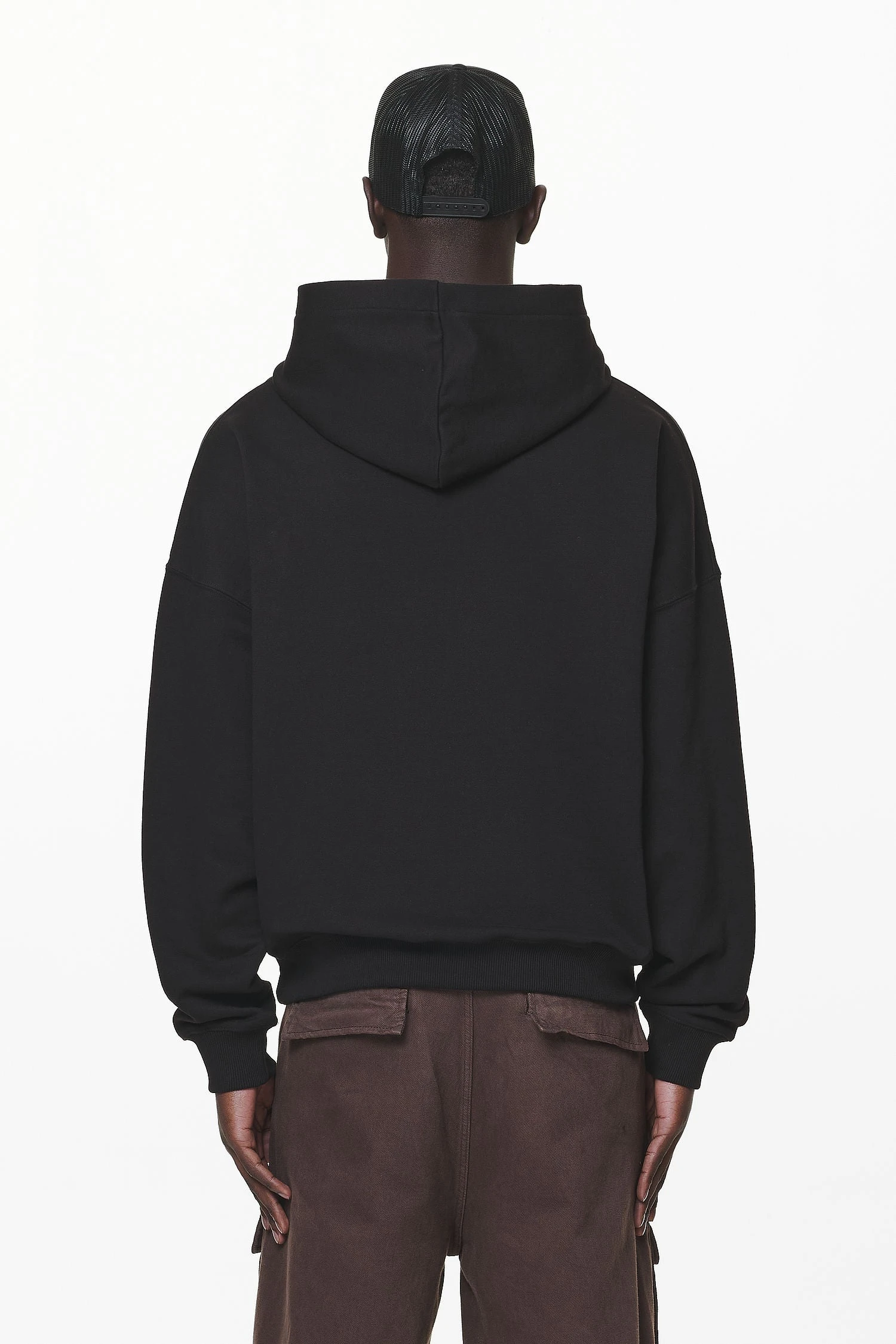 Pansy Boxy Hoodie Black - Image 4