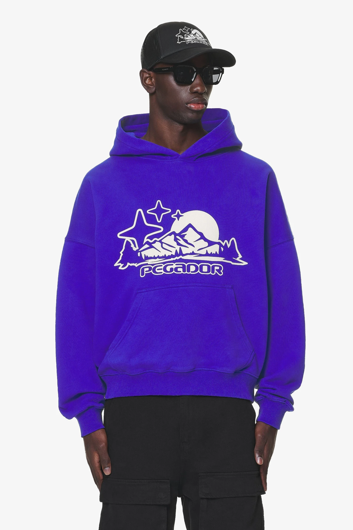 Pansy Boxy Hoodie Washed Endless Blue