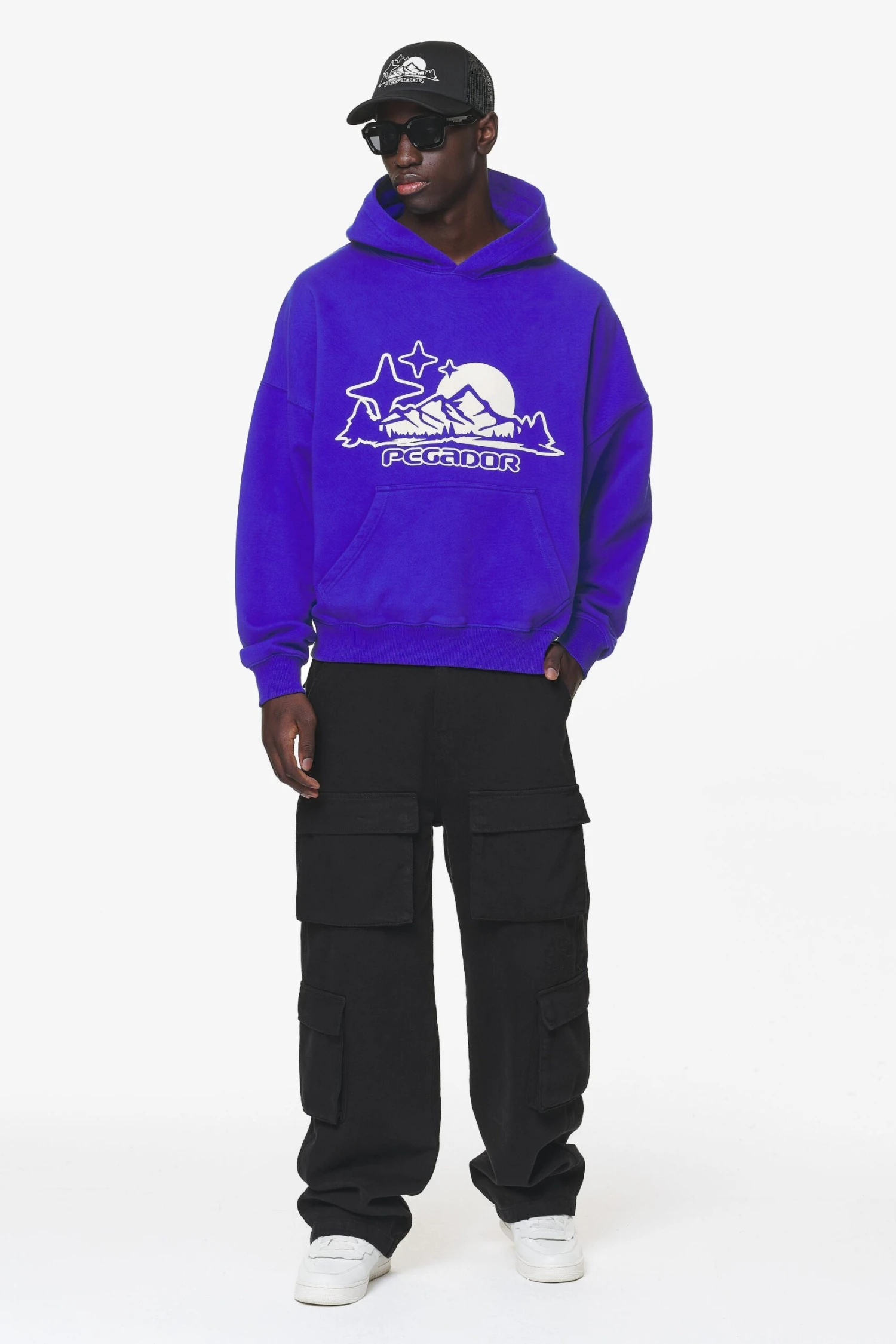 Pansy Boxy Hoodie Washed Endless Blue - Image 2