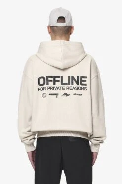 Furber Oversized Sweat Jacket Washed Dust Cream