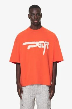 Zero Boxy Tee Washed Signal Reda