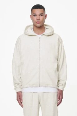 Winds Terry Raglan Sweat Jacket Cream Melange