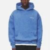 Logo Oversized Hoodie Washed Retro Blue White Gum