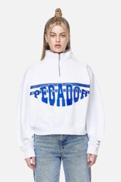 Sarina Oversized Halfzip Sweater White