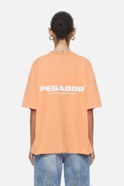 Arendal Logo Heavy Oversized Tee Washed Apricot White