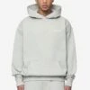 Logo Oversized Hoodie Washed Pearl Grey White Gum