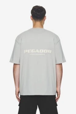 Colne Logo Oversized Tee Washed Pearl Grey Salty Cream