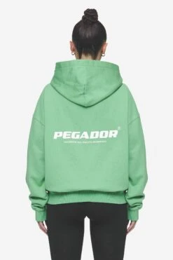 Atna Logo Oversized Hoodie Washed Peppermint Green White