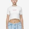 Reyna Cropped Baby Tee White