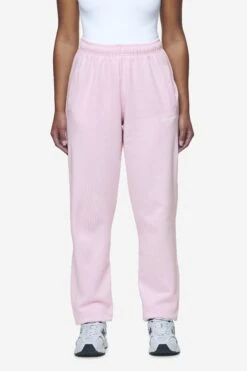 Villa High Waisted Sweat Pants Washed Bubblegum White Gum