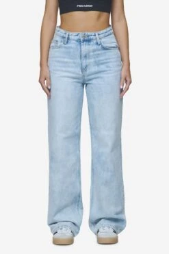 Lora Wide Leg Jeans Washed Light Blue