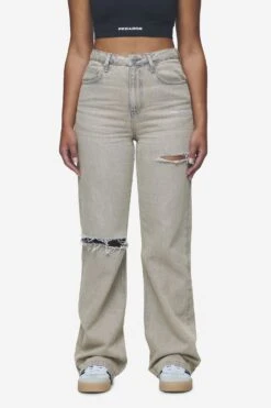 Romani Destroyed High Waist Jeans Washed Coast Sand